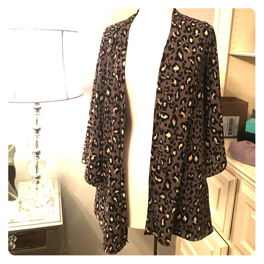 Leopard print kimono